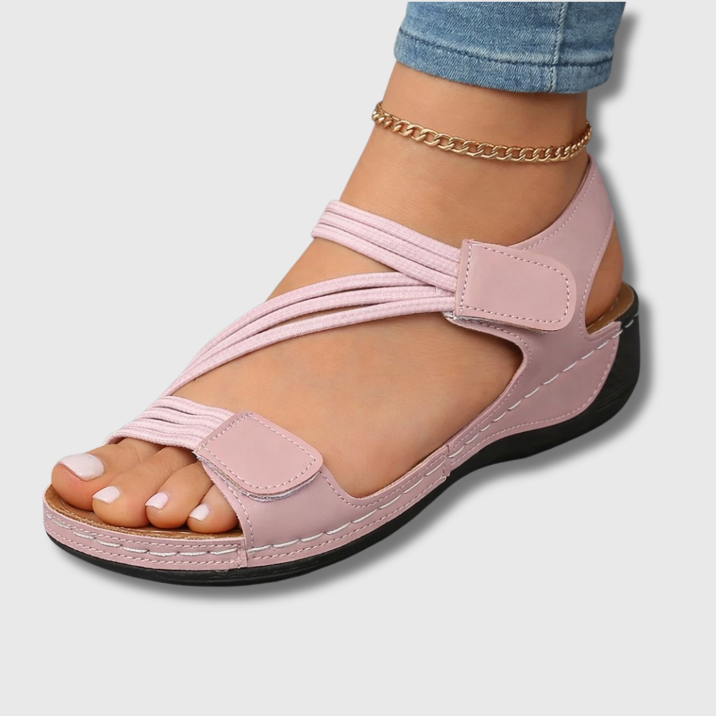 Harriet | Elasticated Strap Flat Comfort Sandal