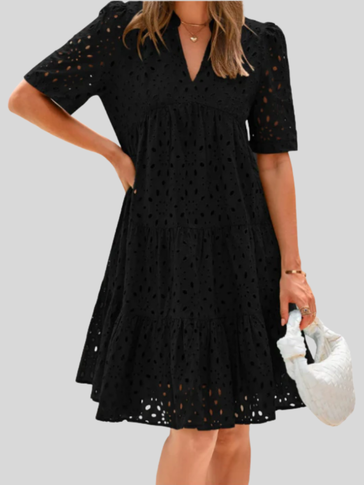 Olivia™ - Chic Lace Ruffle Summer Dress