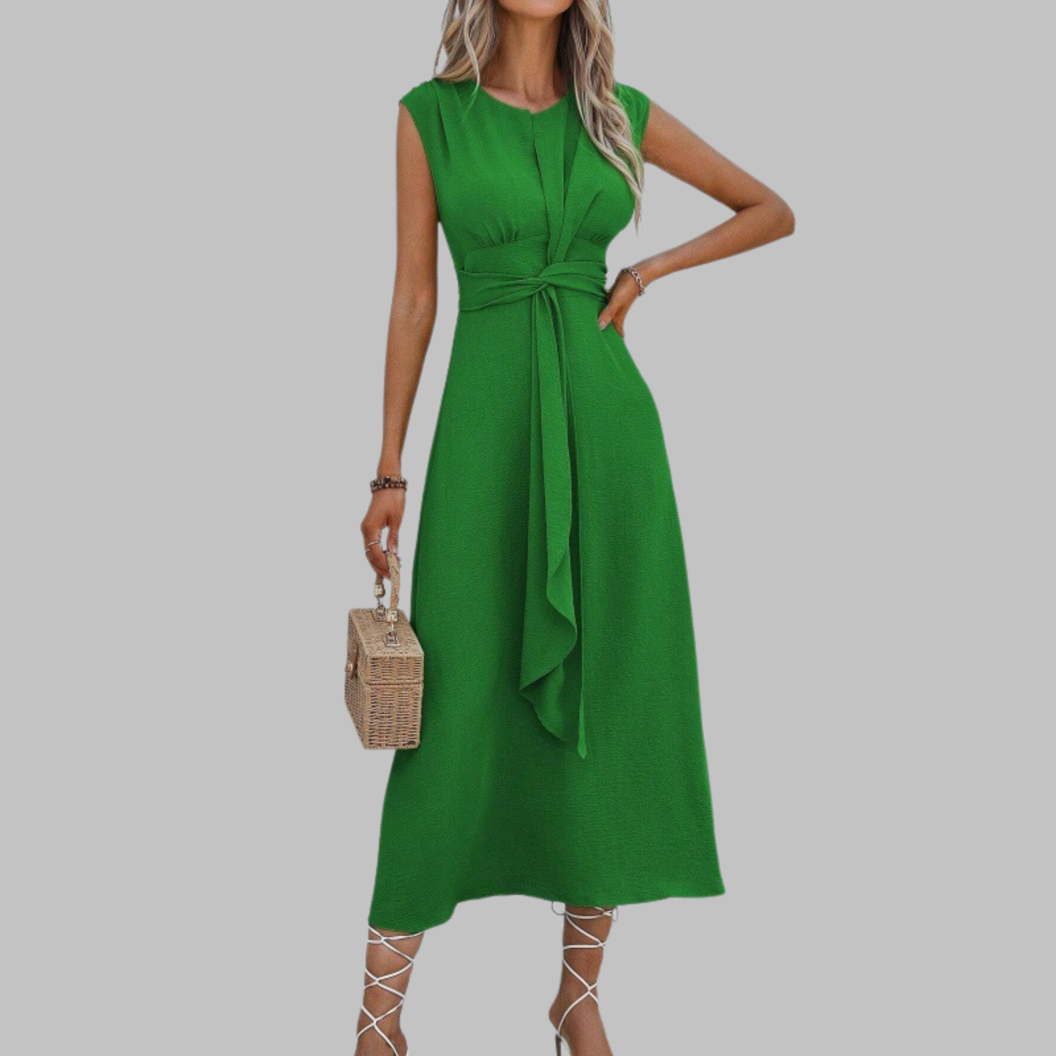 Margot | Tie-Waist Midi Dress