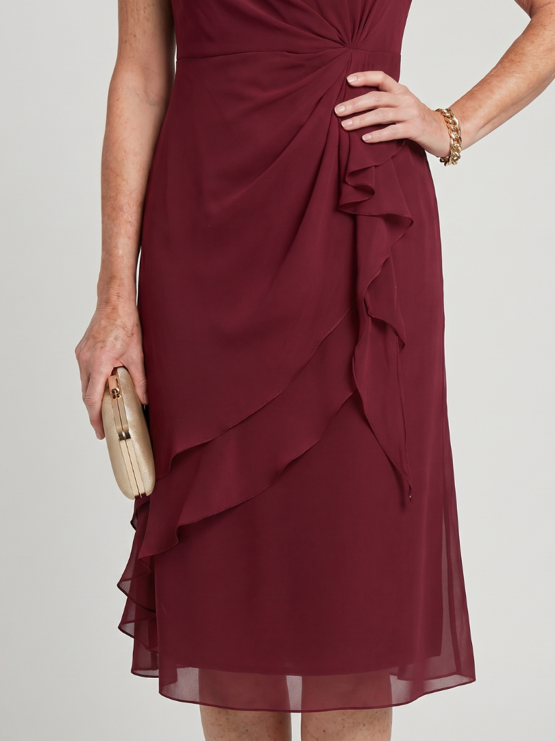 Scarlett | Chiffon Ruffle Midi Dress