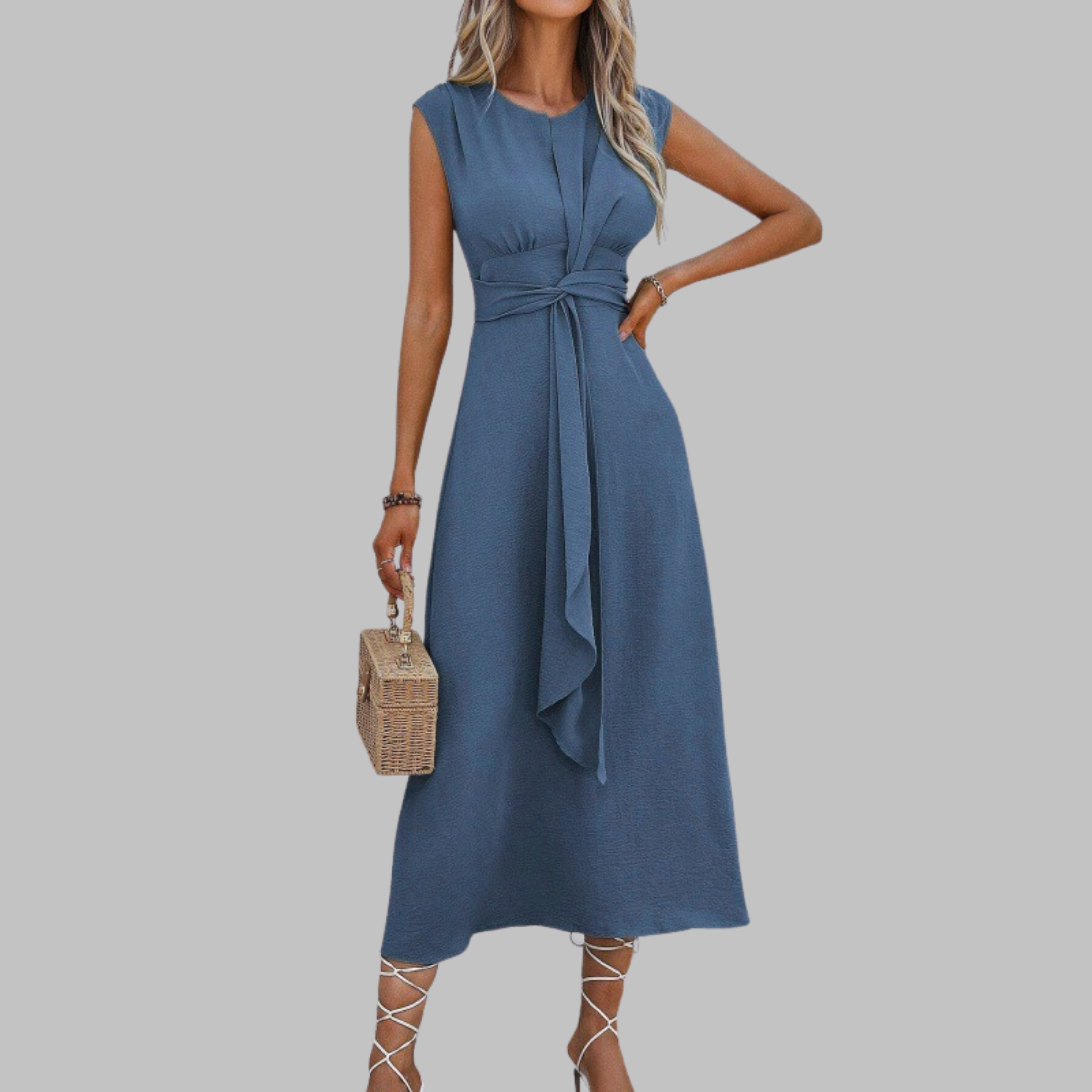 Margot | Tie-Waist Midi Dress