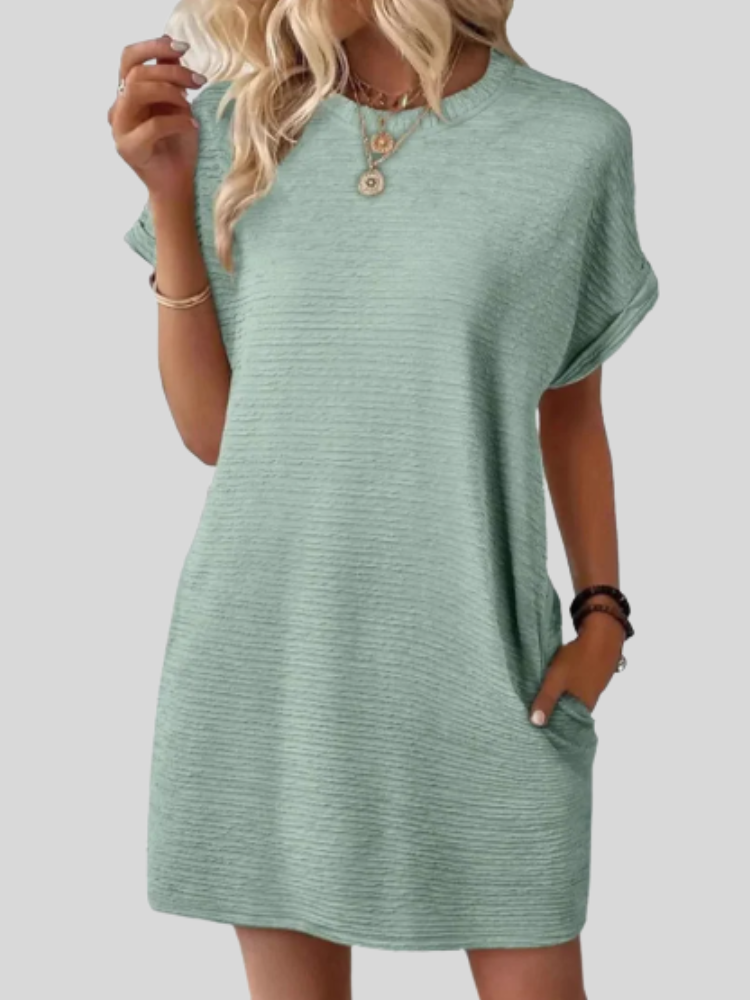 Emily™ | Casual Minimalist Round Neck Summer Dress