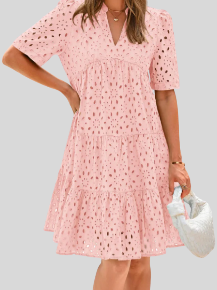 Olivia™ - Chic Lace Ruffle Summer Dress