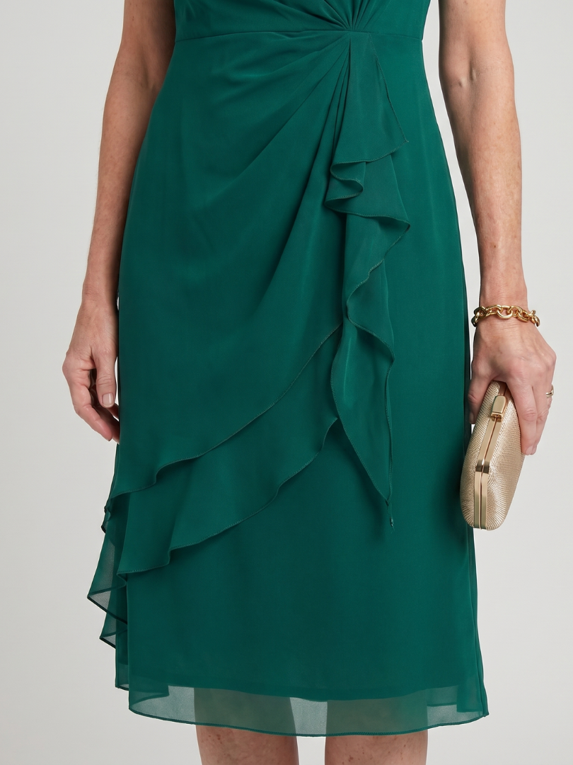 Scarlett | Chiffon Ruffle Midi Dress