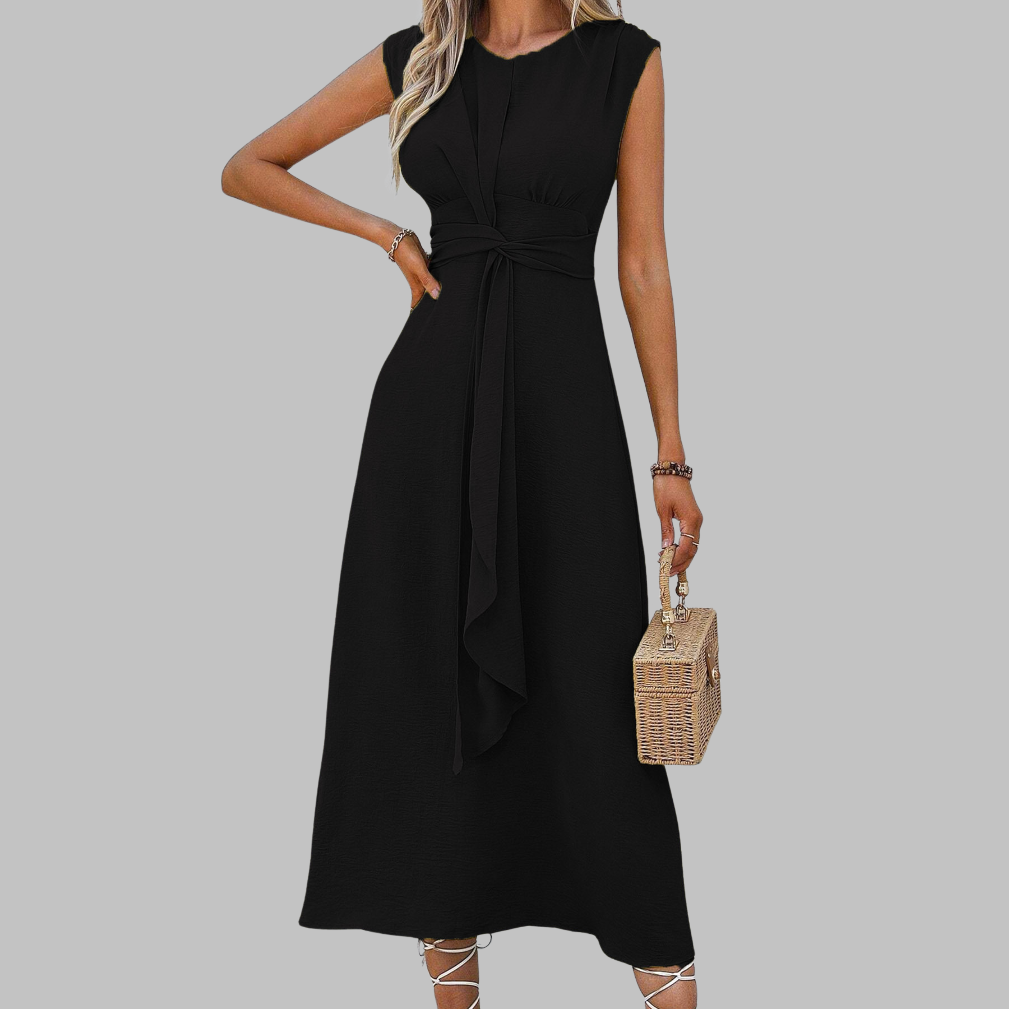 Margot | Tie-Waist Midi Dress