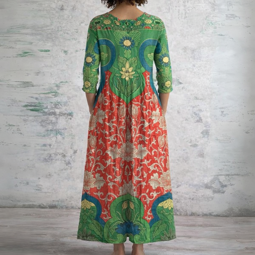 Araminta | Tapestry Print Maxi Dress