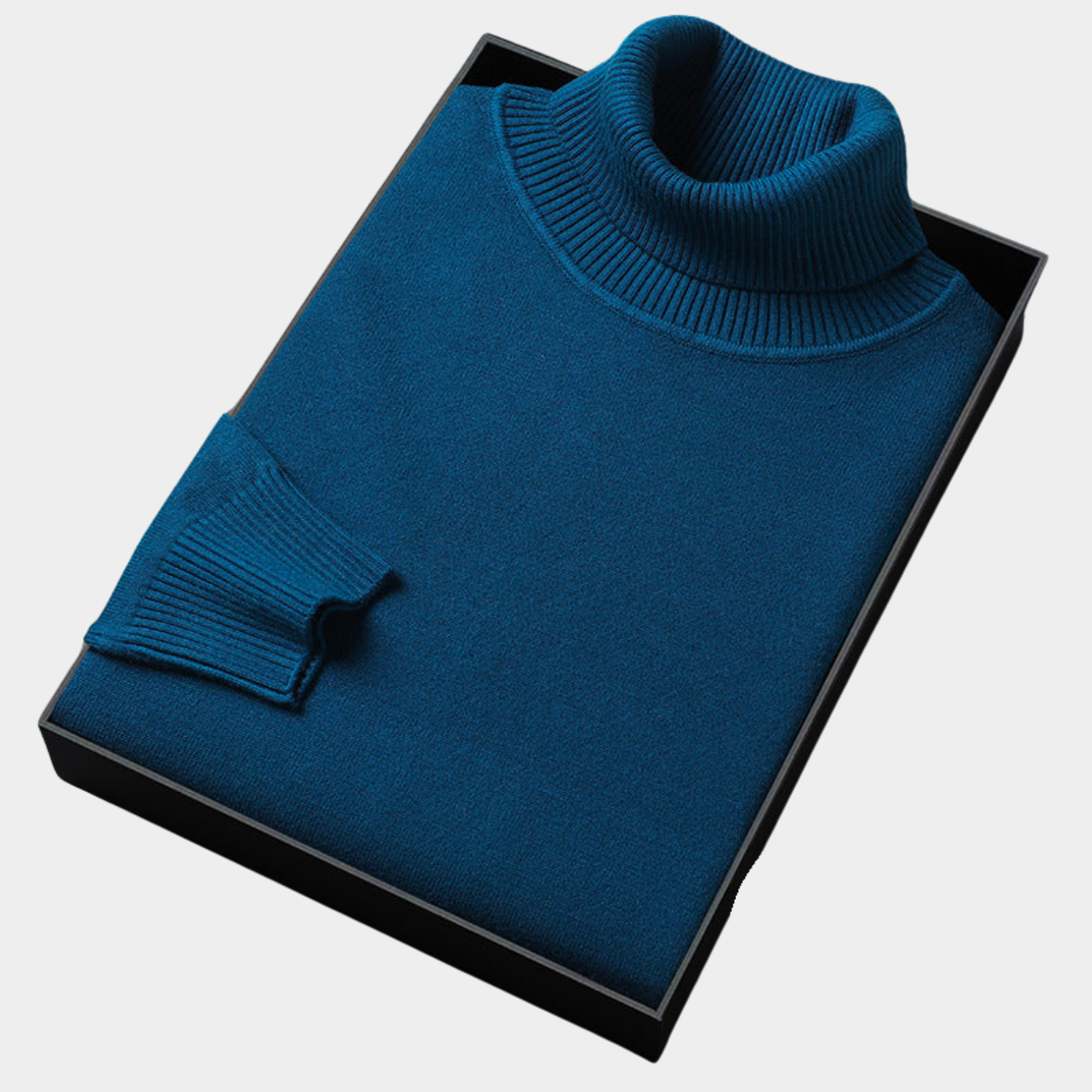 Men’s Bold Colour Turtleneck Sweater – Statement Knitwear