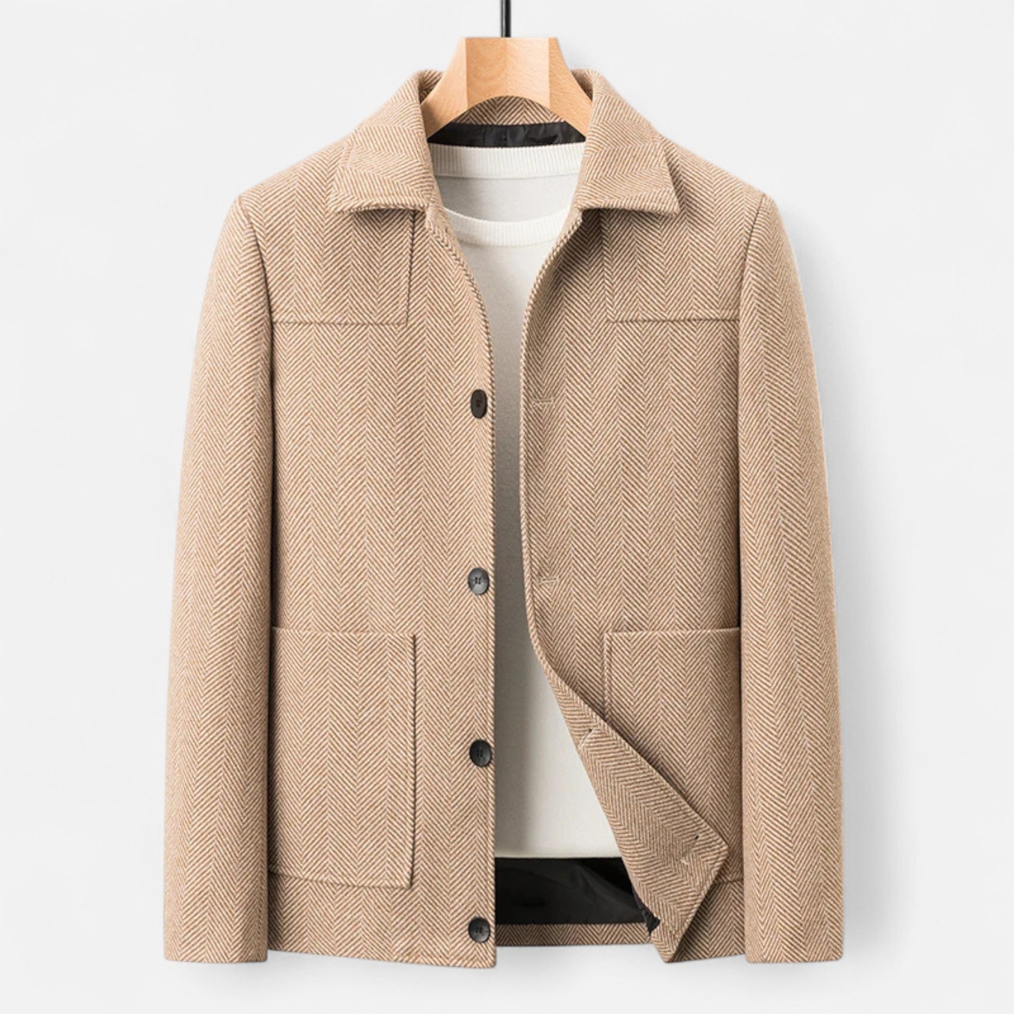 Men’s Tailored Button-Front Jacket – Refined Business-Inspired Design