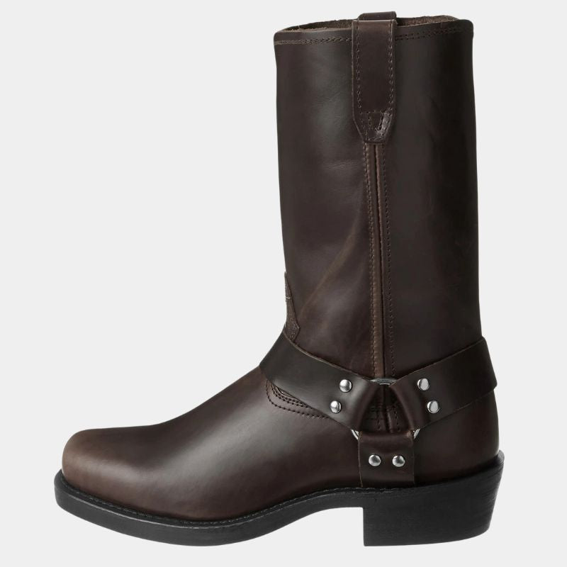 Women’s Vintage Cowboy Boots – Durable Western Harness Design with Classic Square Toe