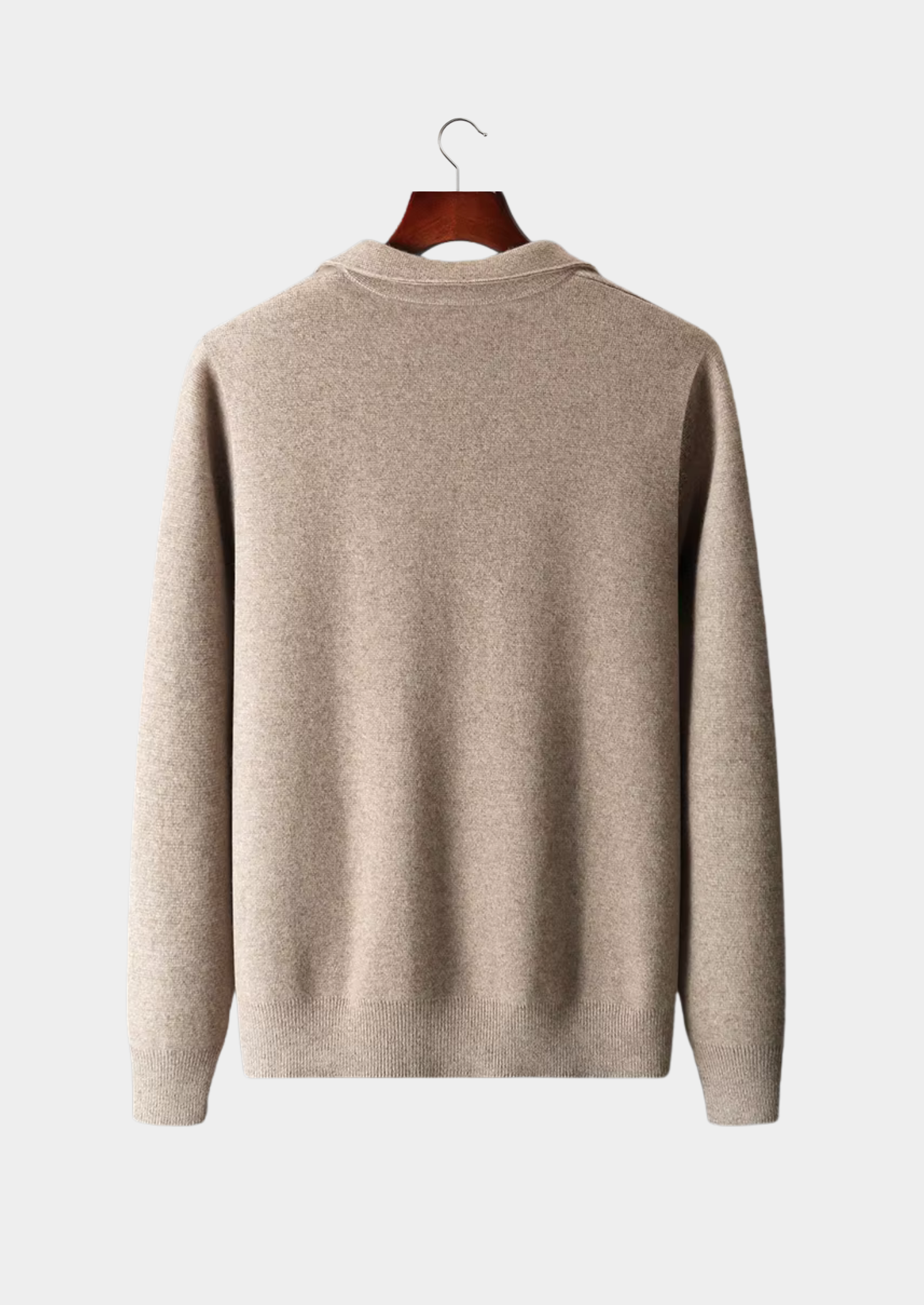 Men’s Zip-Up Cardigan Sweater with Collar – All-Season Smart Casual Layer