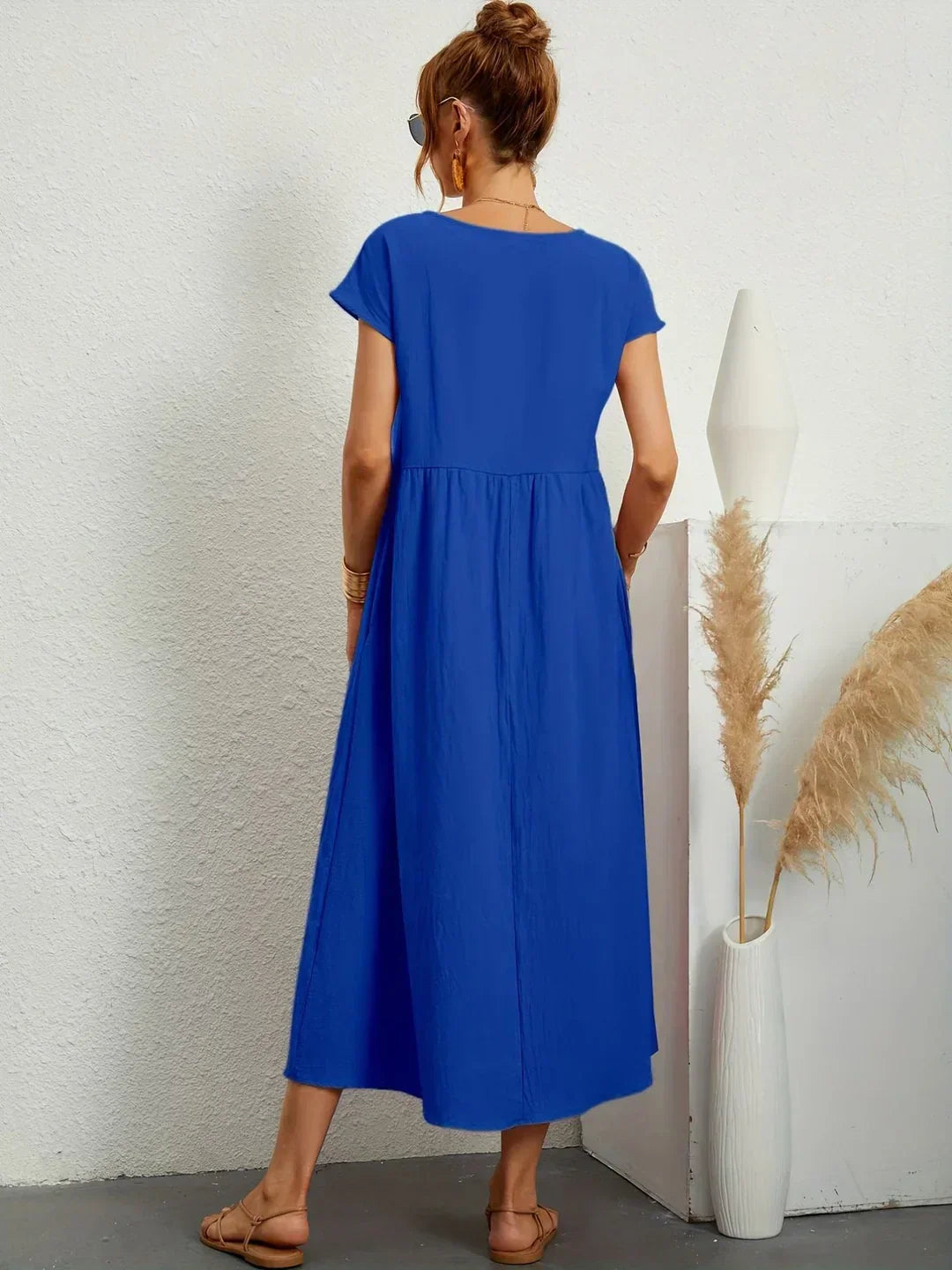 Claire | Relaxed Gathered Midi Dress