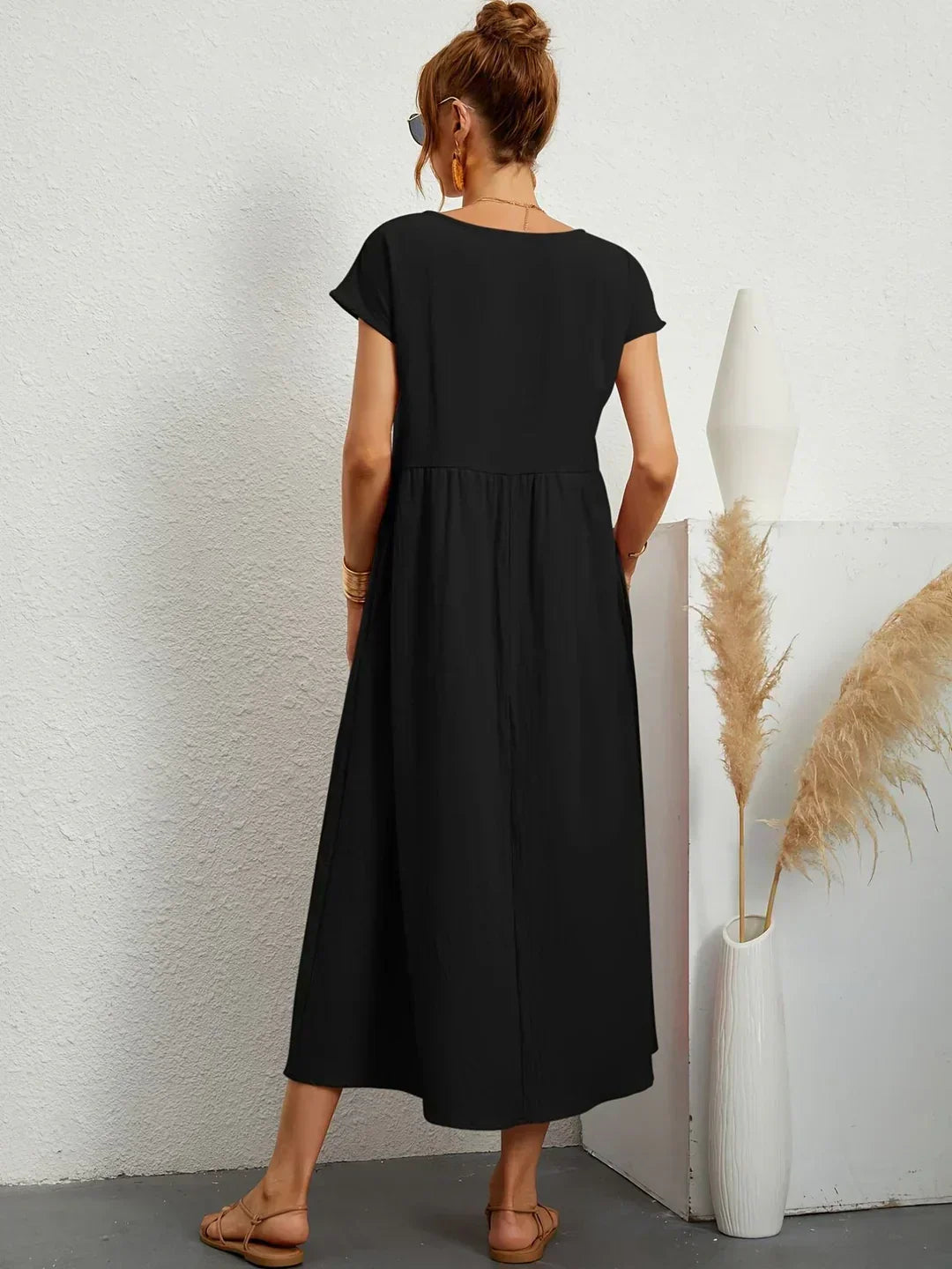 Claire | Relaxed Gathered Midi Dress