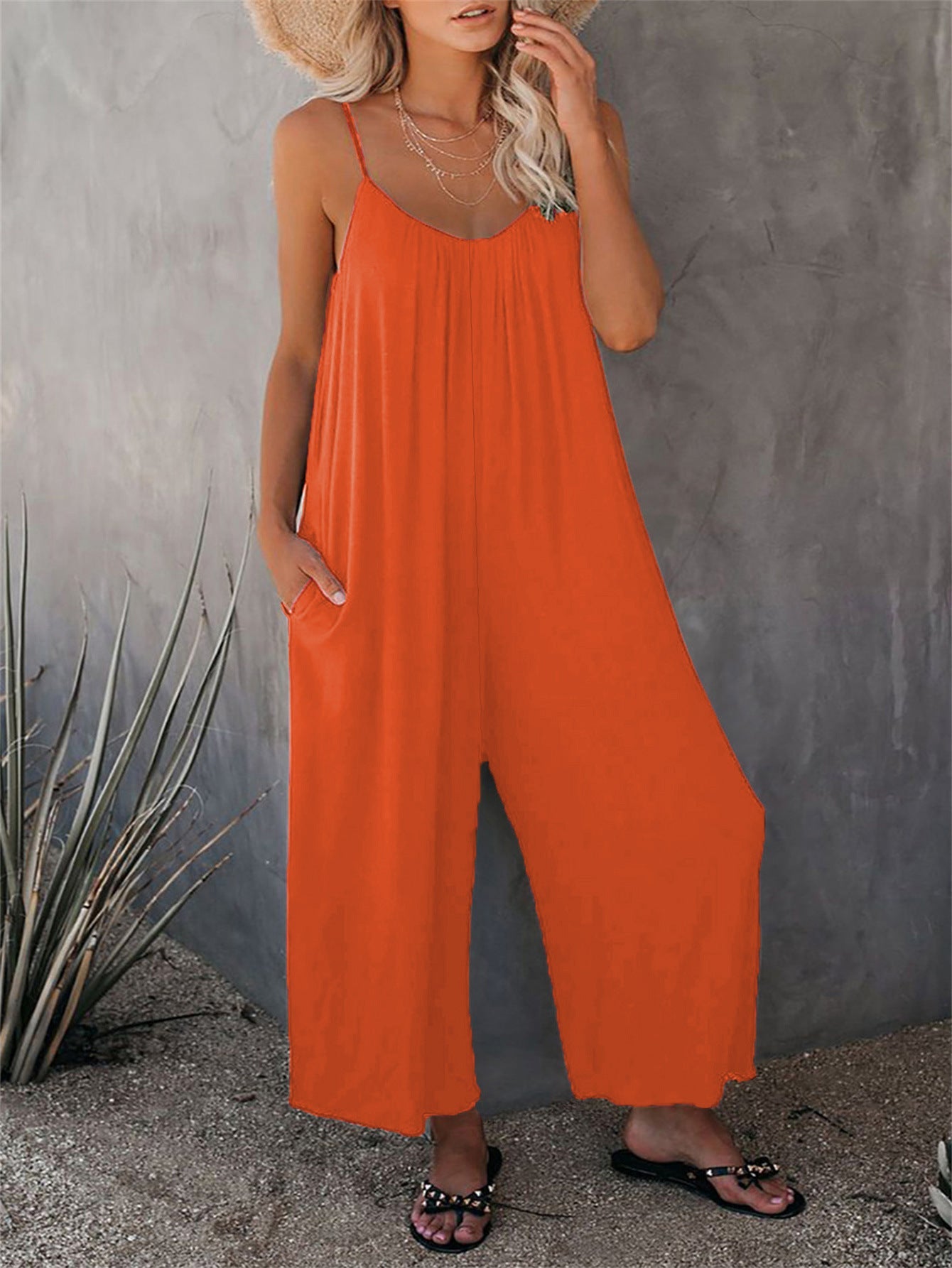 Lettice | Wide Leg Strappy Jumpsuit