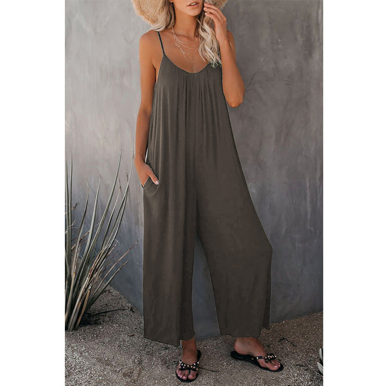 Lettice | Wide Leg Strappy Jumpsuit
