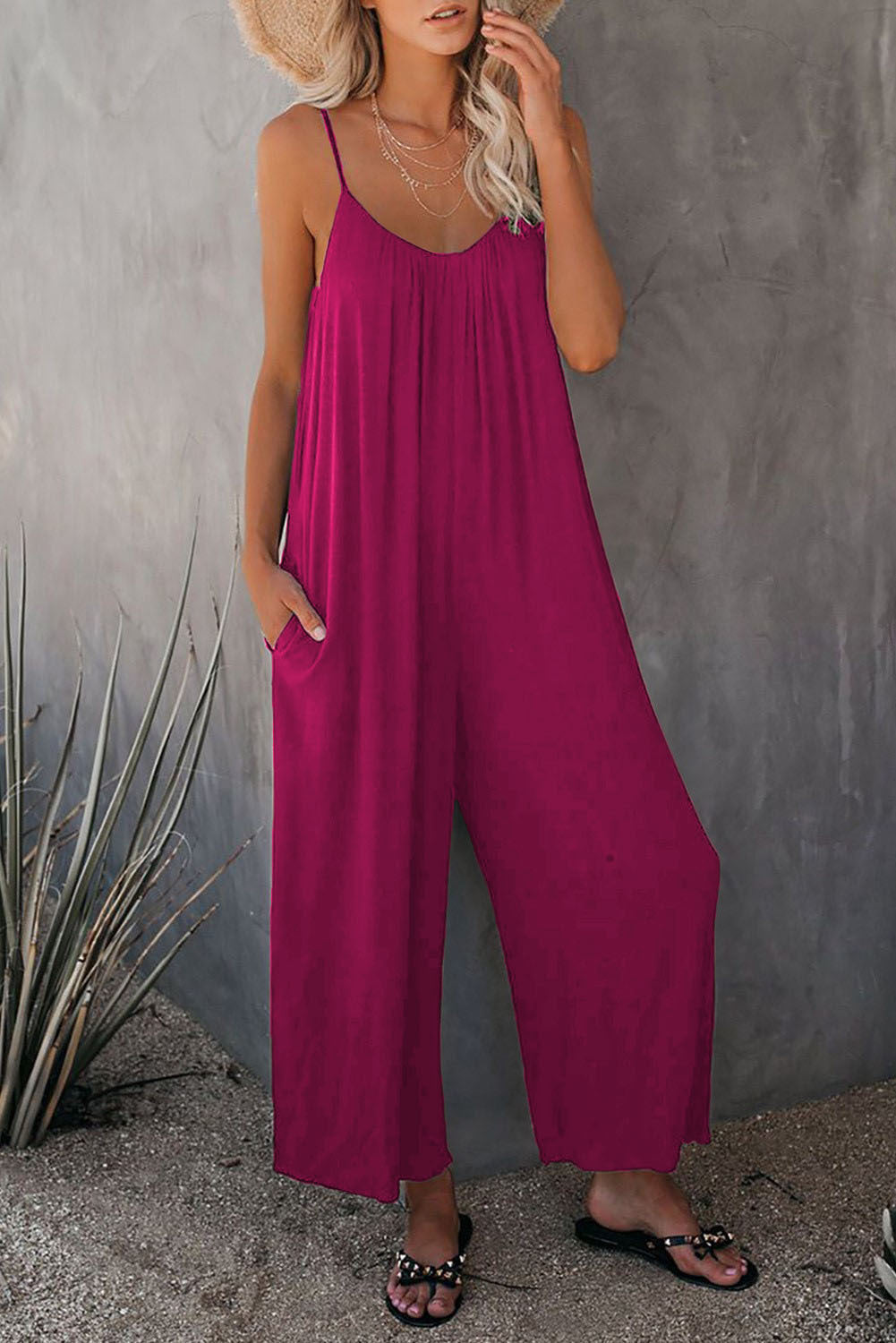 Lettice | Wide Leg Strappy Jumpsuit