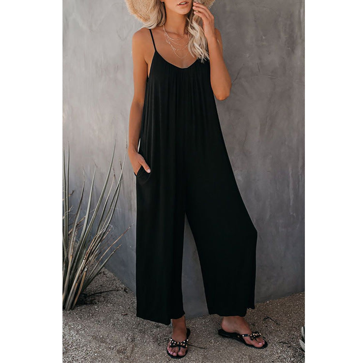 Lettice | Wide Leg Strappy Jumpsuit