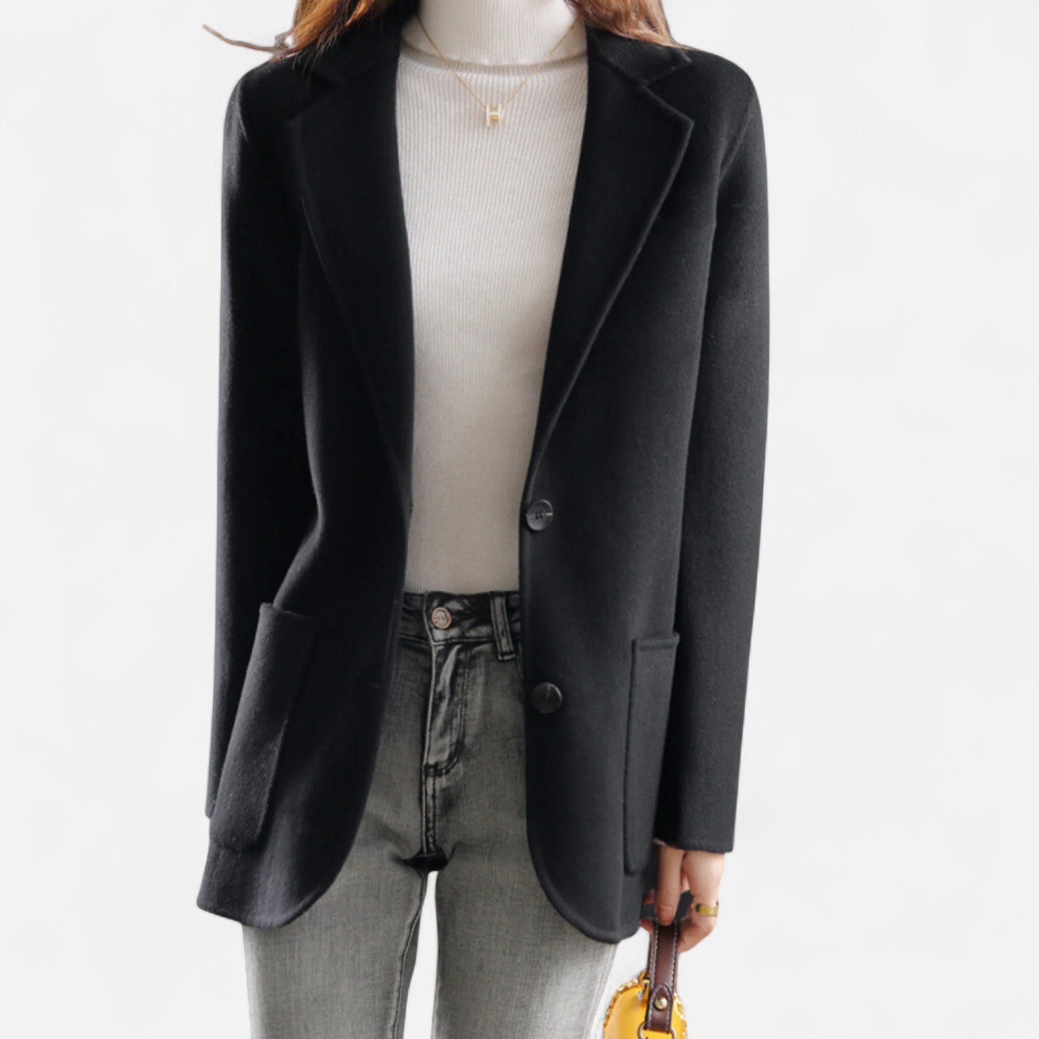 Women’s Blazer Coat – Classic Tailored – Buttoned – Structured Fit