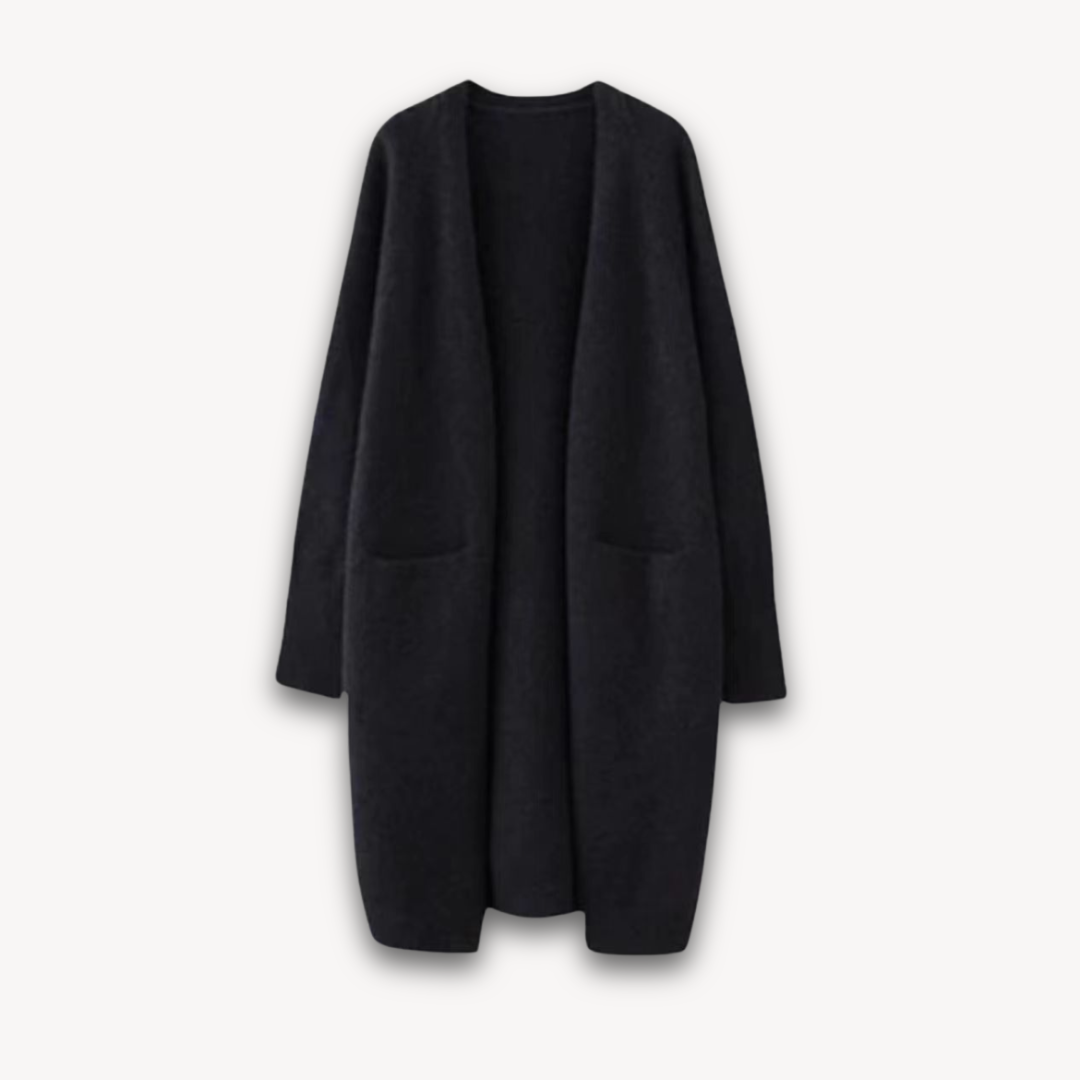 Women’s Longline Open Front Cardigan – Elegant Layering Piece