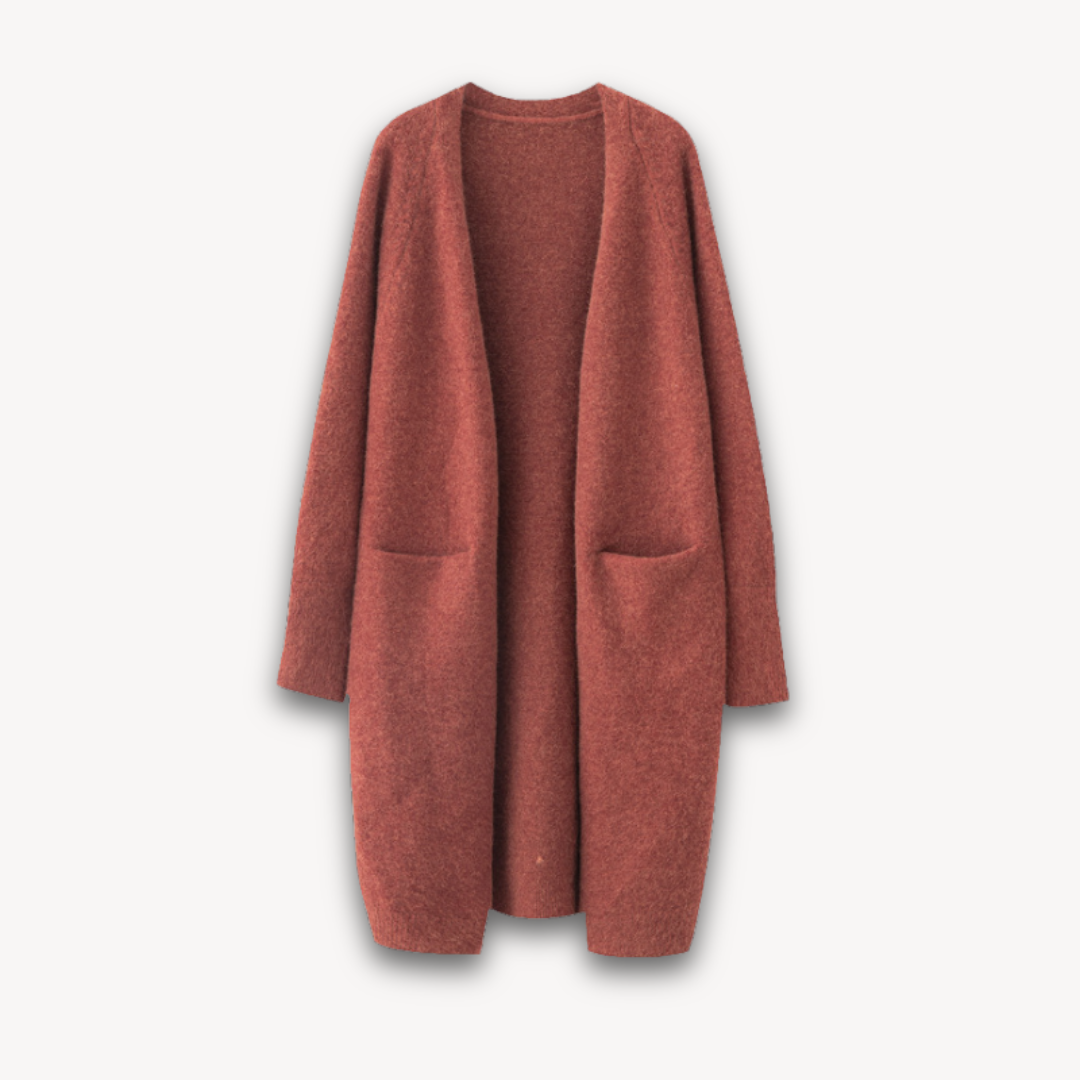 Women’s Longline Open Front Cardigan – Elegant Layering Piece