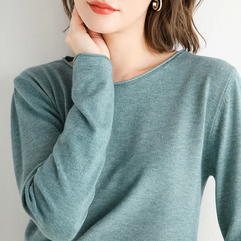 Women’s Soft Long Sleeve Sweater – Elegant Everyday Layer