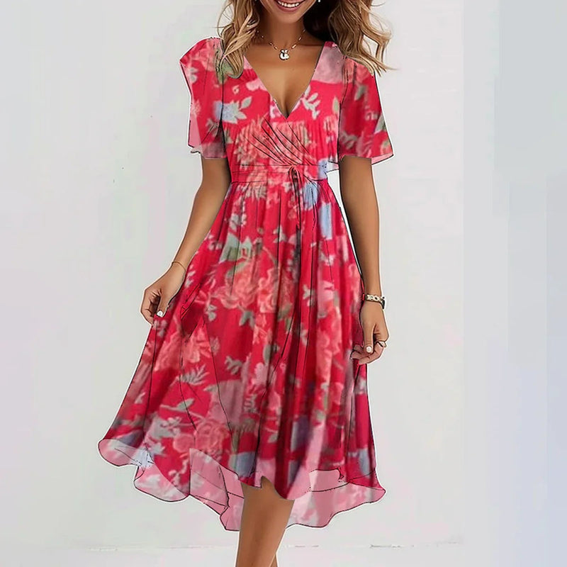 Naomi | Floral Wrap Midi Dress
