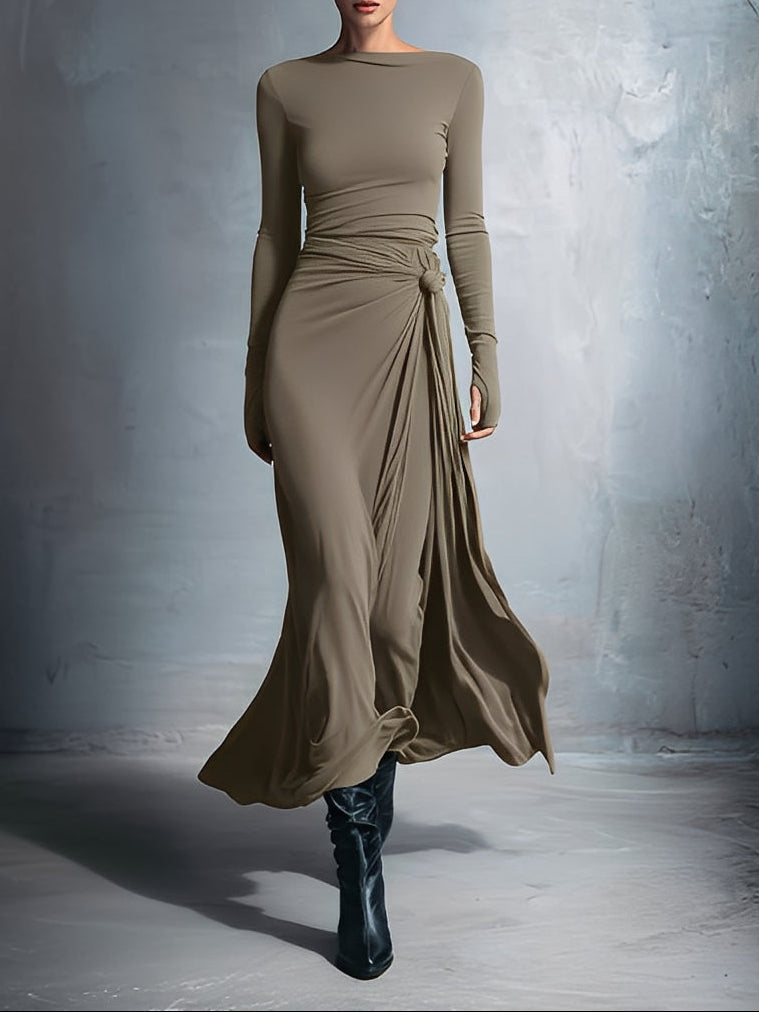 Vittoria · Abito maxi con nodo laterale