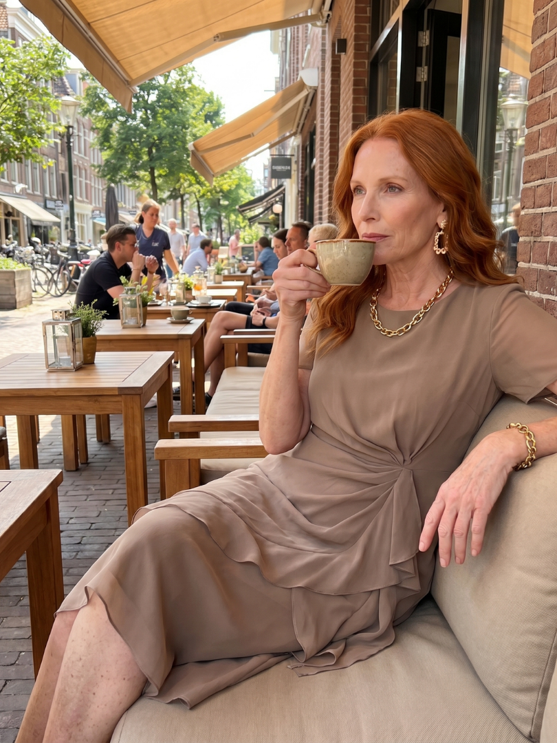 Scarlett | Chiffon Ruffle Midi Dress