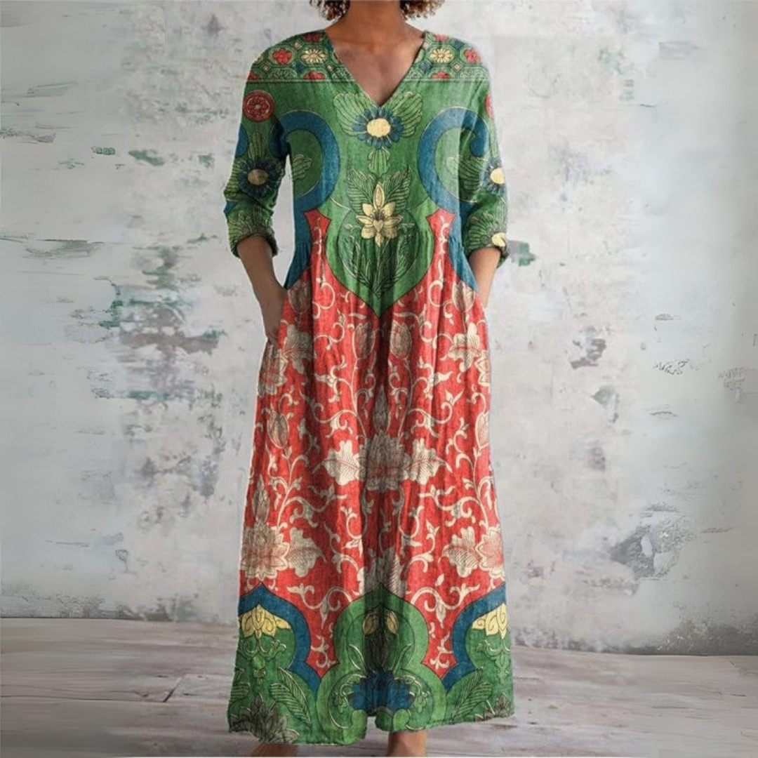 Araminta | Tapestry Print Maxi Dress