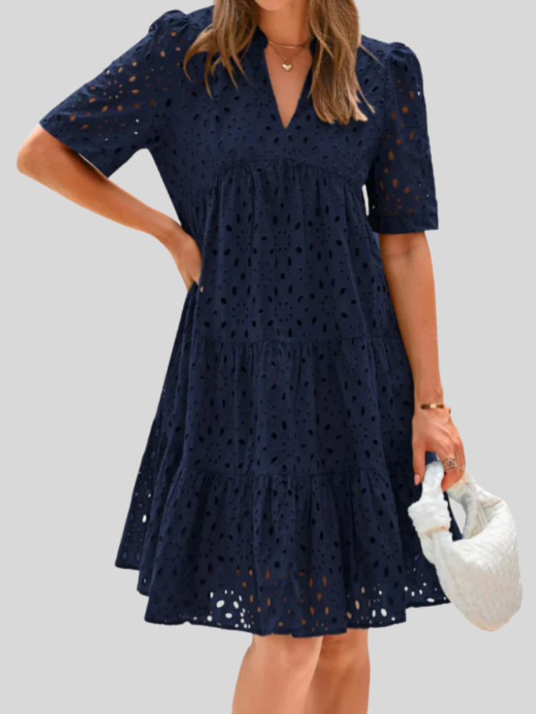 Olivia™ - Chic Lace Ruffle Summer Dress