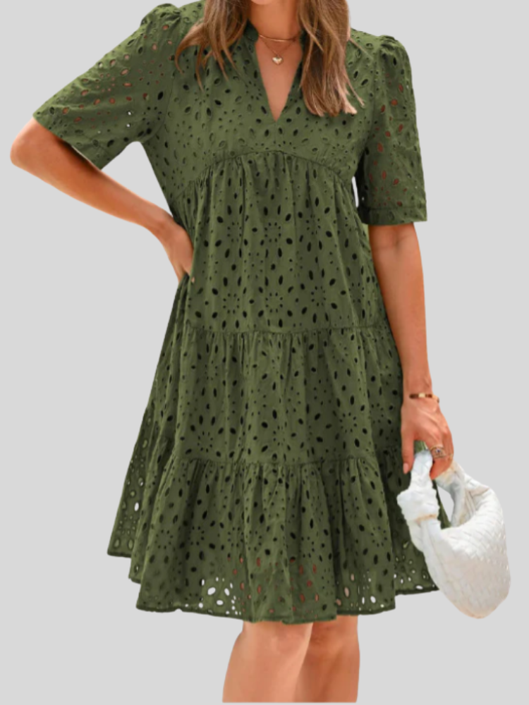 Olivia™ - Chic Lace Ruffle Summer Dress
