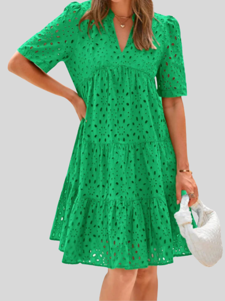 Olivia™ - Chic Lace Ruffle Summer Dress