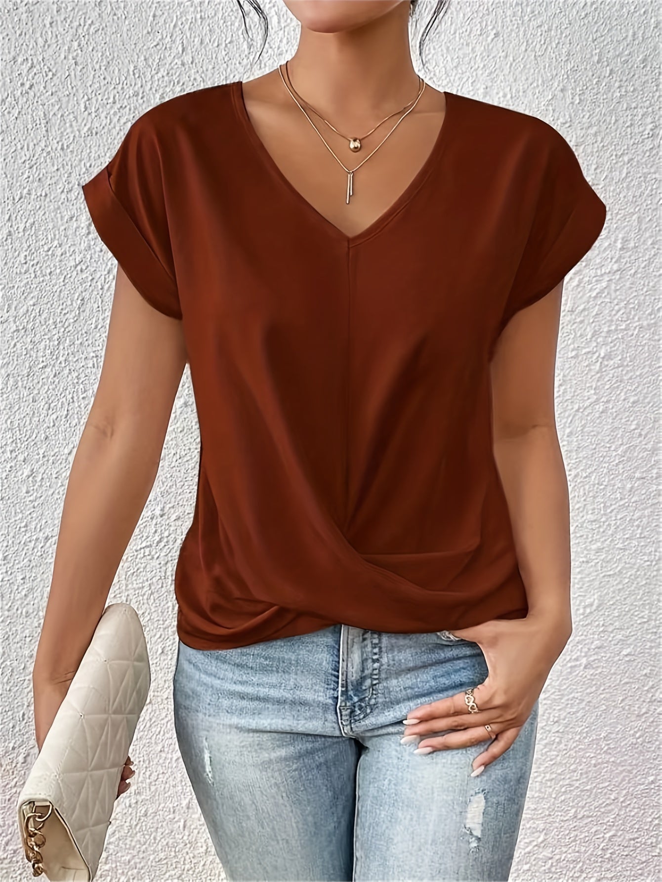 Michelle | Casual T-shirt with Soft V-neck