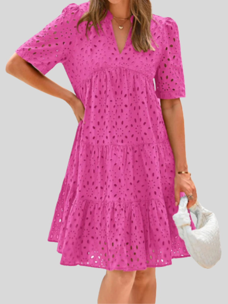 Olivia™ - Chic Lace Ruffle Summer Dress