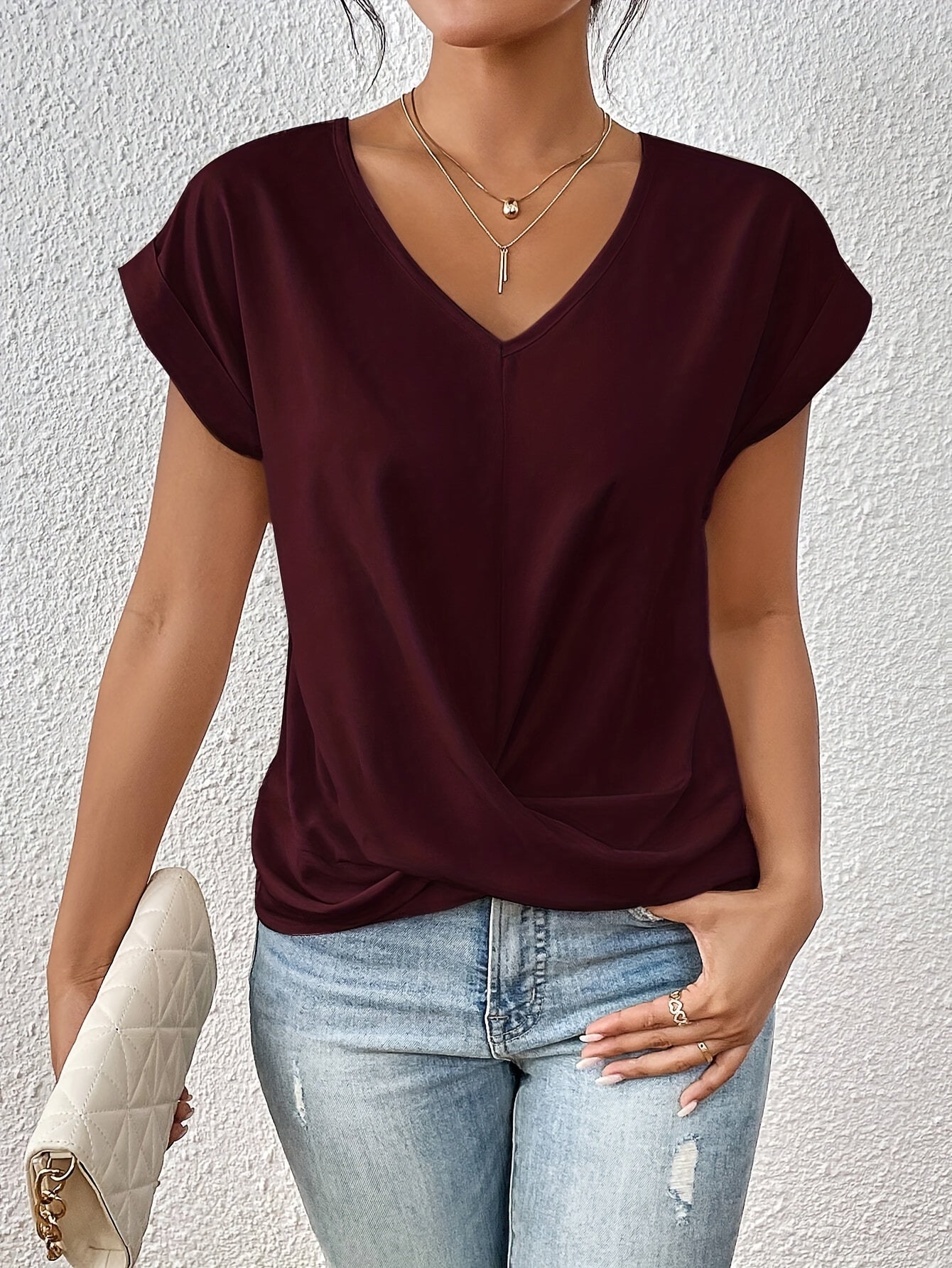 Michelle | Casual T-shirt with Soft V-neck