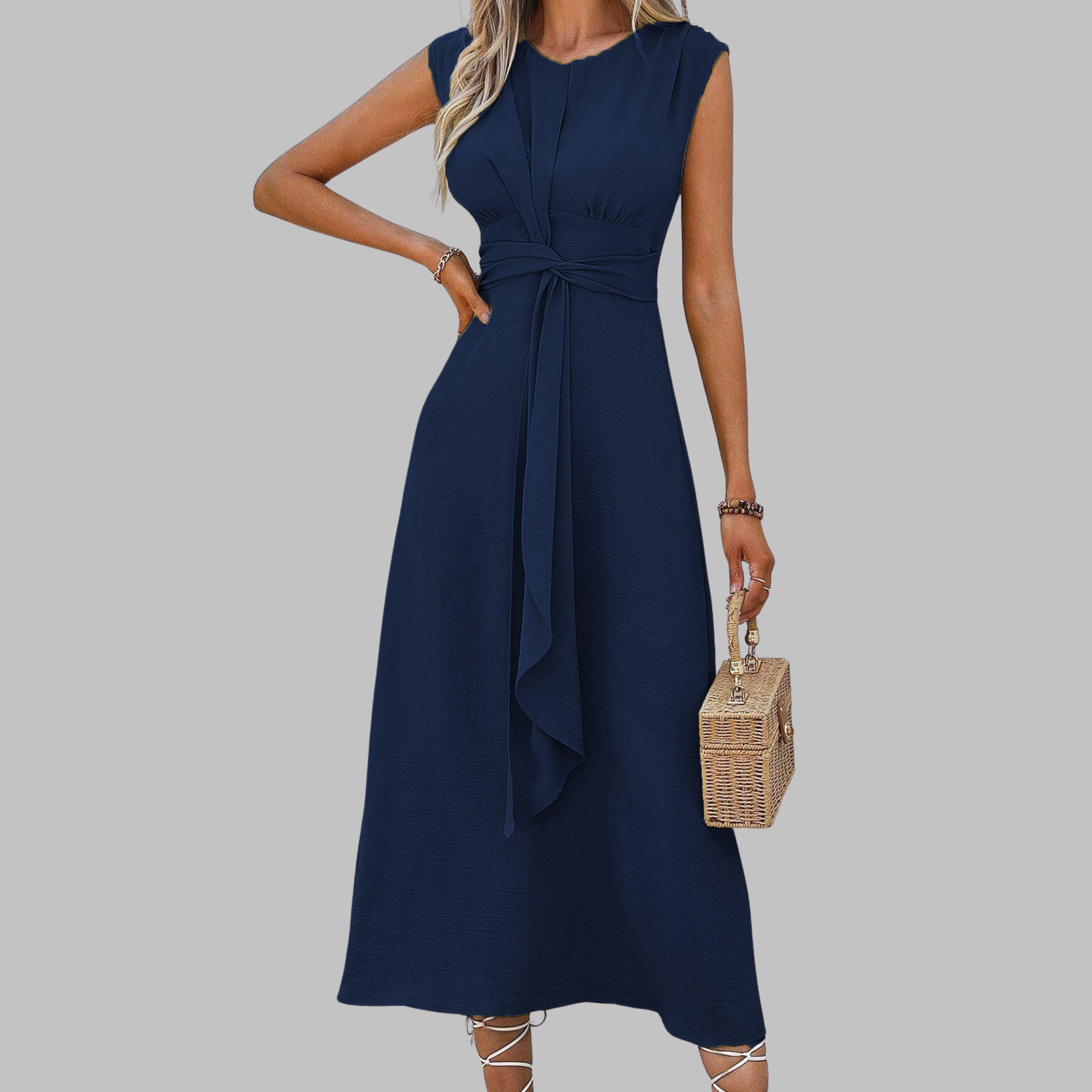 Margot | Tie-Waist Midi Dress