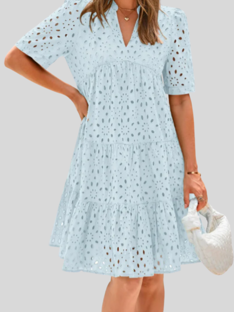 Olivia™ - Chic Lace Ruffle Summer Dress