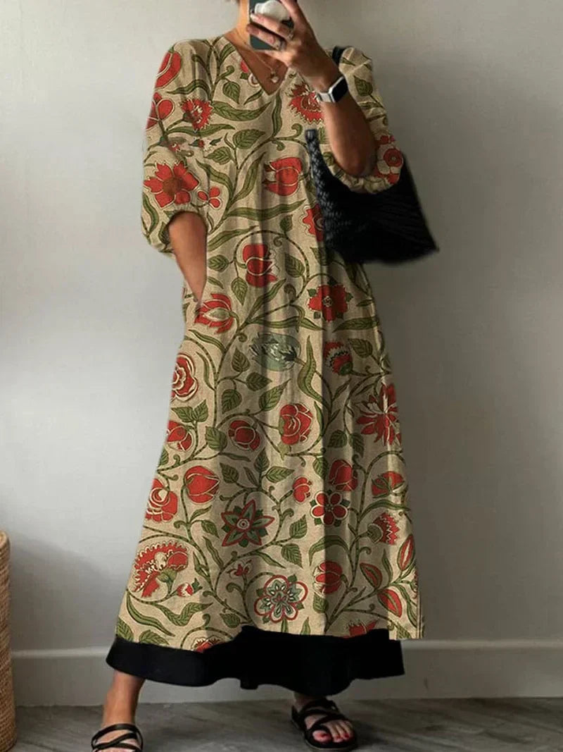 Elegant Dress with Floral Print