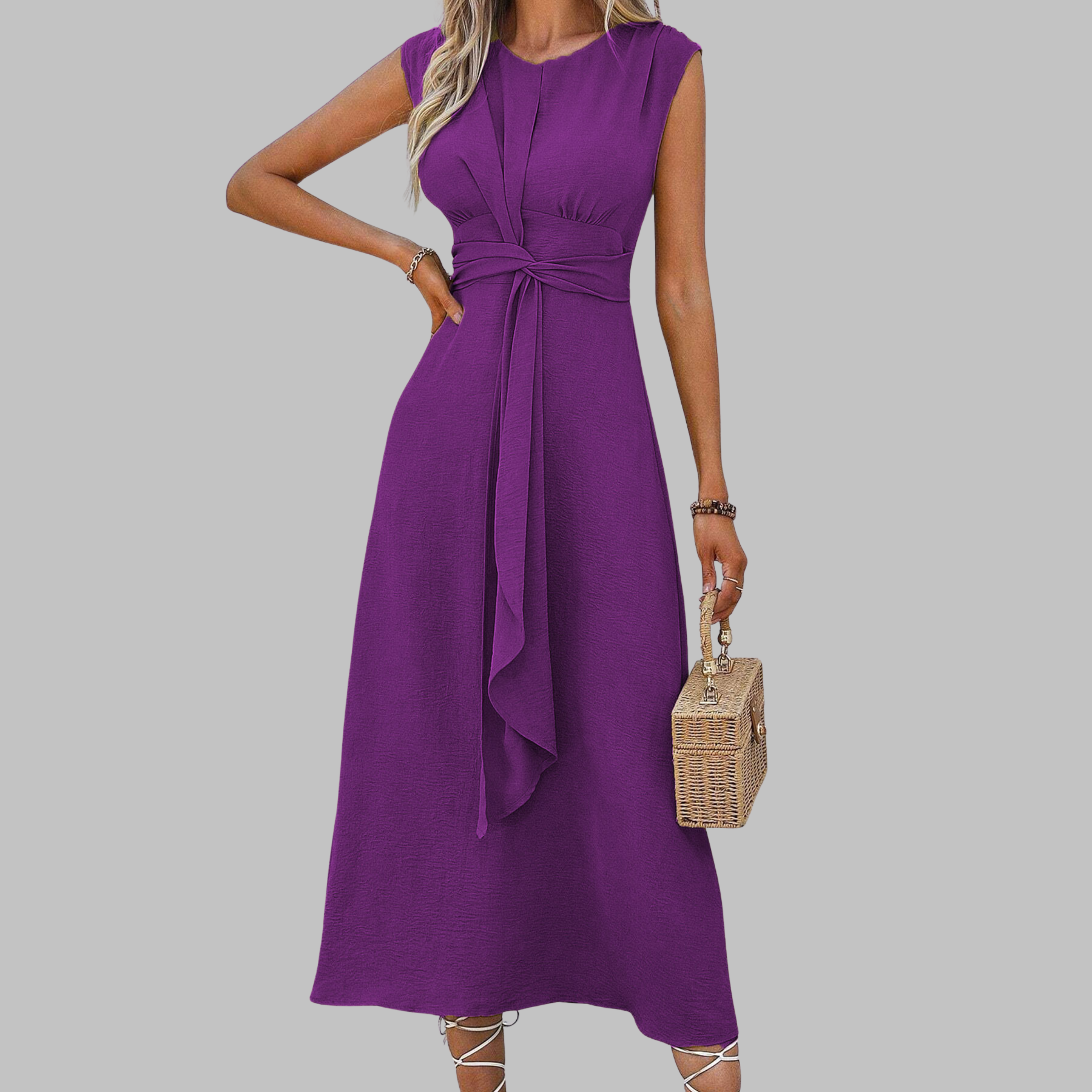 Margot | Tie-Waist Midi Dress