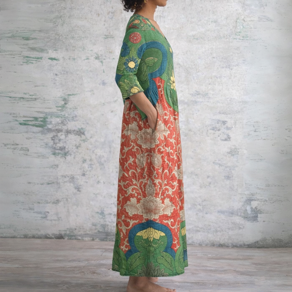 Araminta | Tapestry Print Maxi Dress