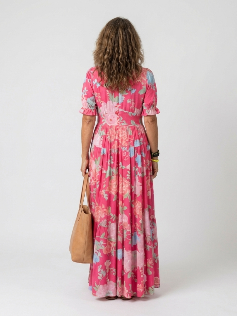 Penelope | Floral Print V-Neck Maxi Dress
