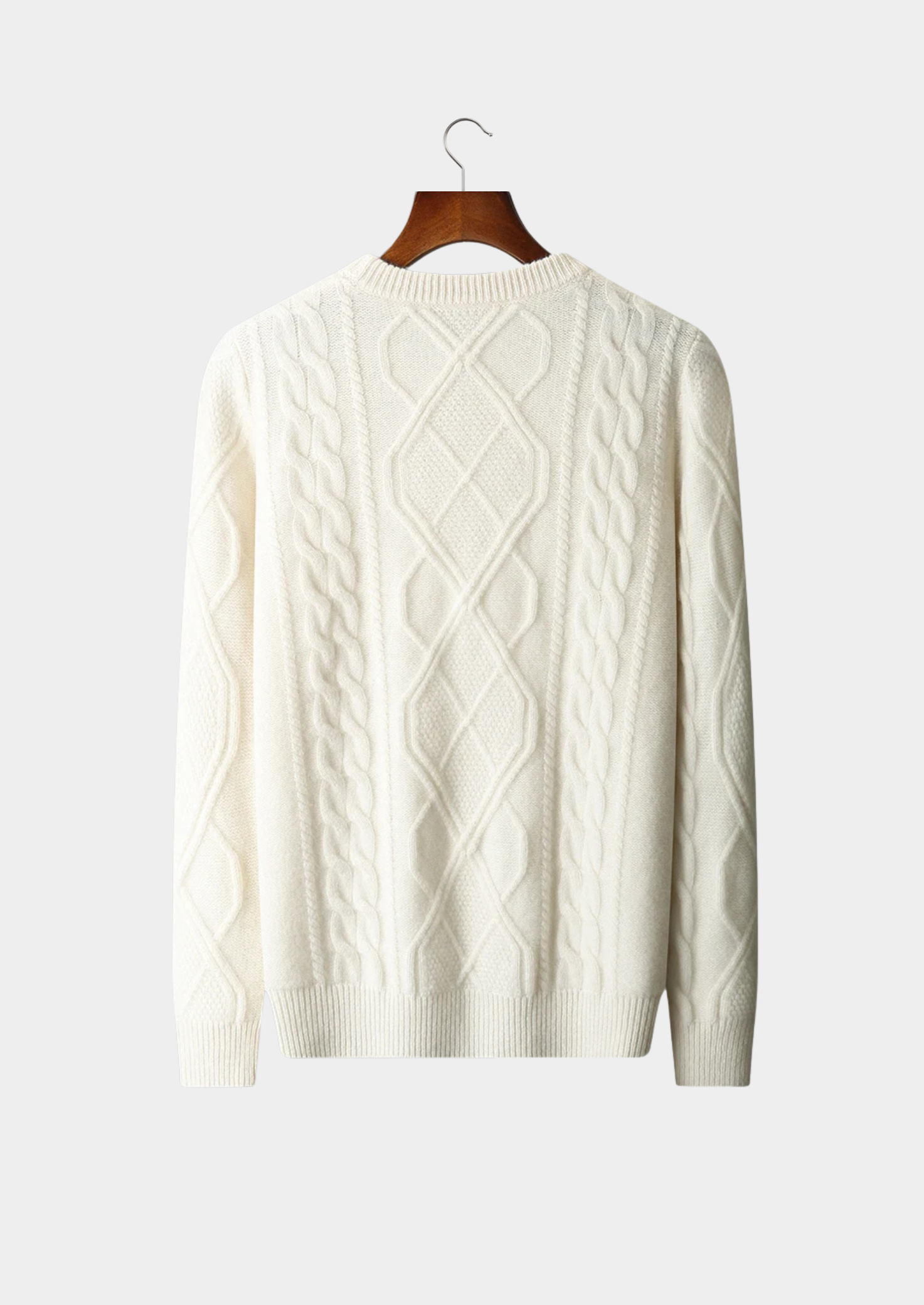 Men’s Cable Knit Crew Neck Sweater – Classic Winter Layer