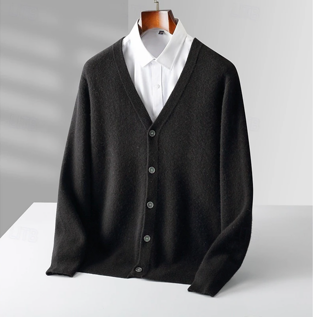 Men’s Classic Button-Up Cardigan – Versatile Smart Casual Knit Wear
