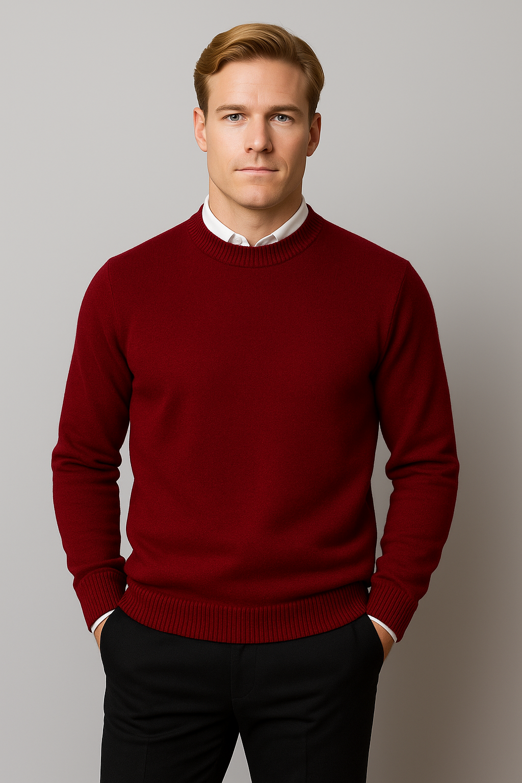 Men’s Classic Crew Neck Sweater – Refined Long Sleeve Knit