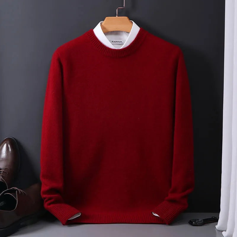 Men’s Classic Crew Neck Sweater – Refined Long Sleeve Knit