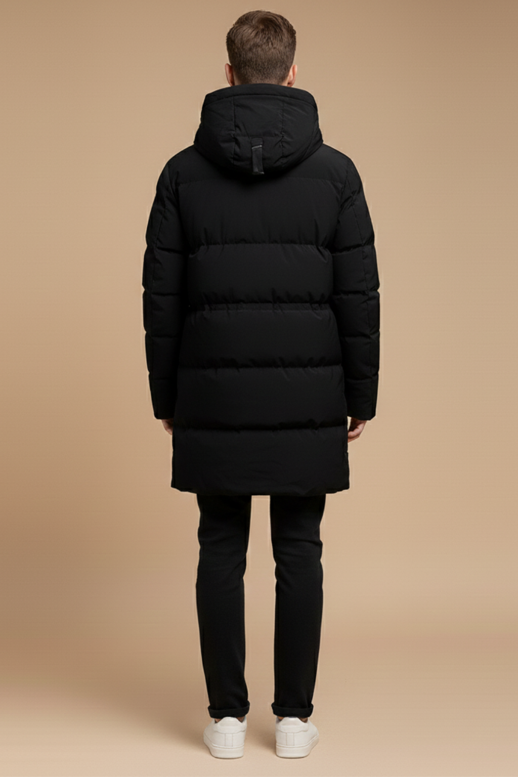 Men’s Insulated Parka Jacket – Longline Hooded Winter Coat with Quilted Design for Cold Weather Wear