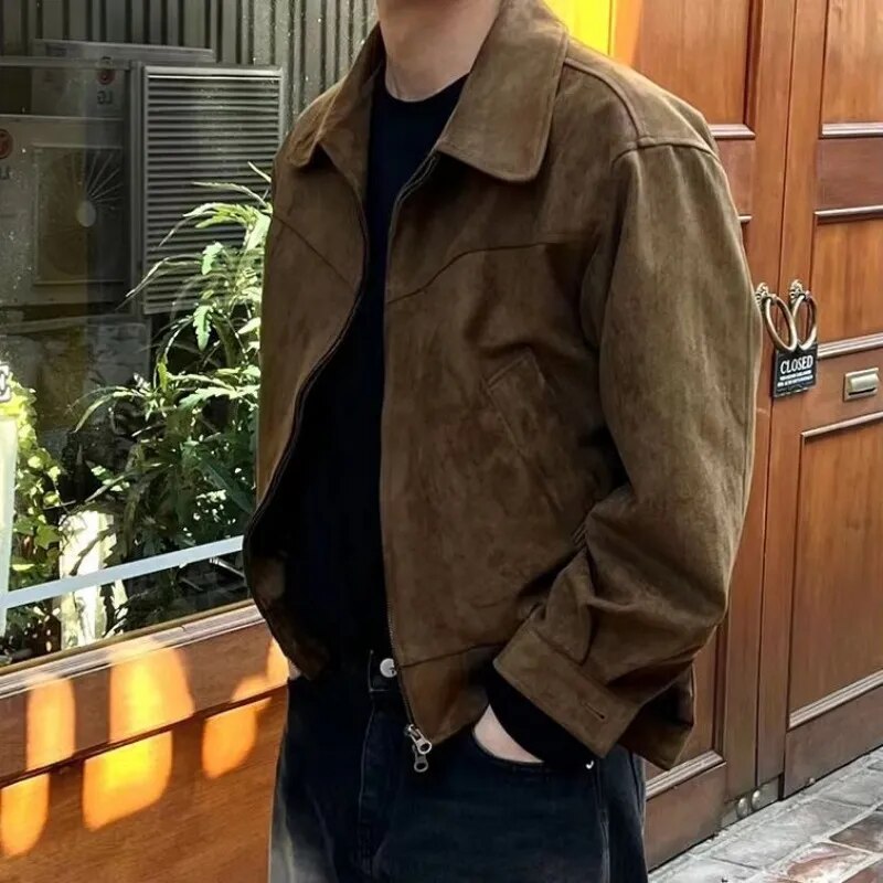 Men’s Vintage Casual Zip Jacket – Timeless Everyday Outerwear