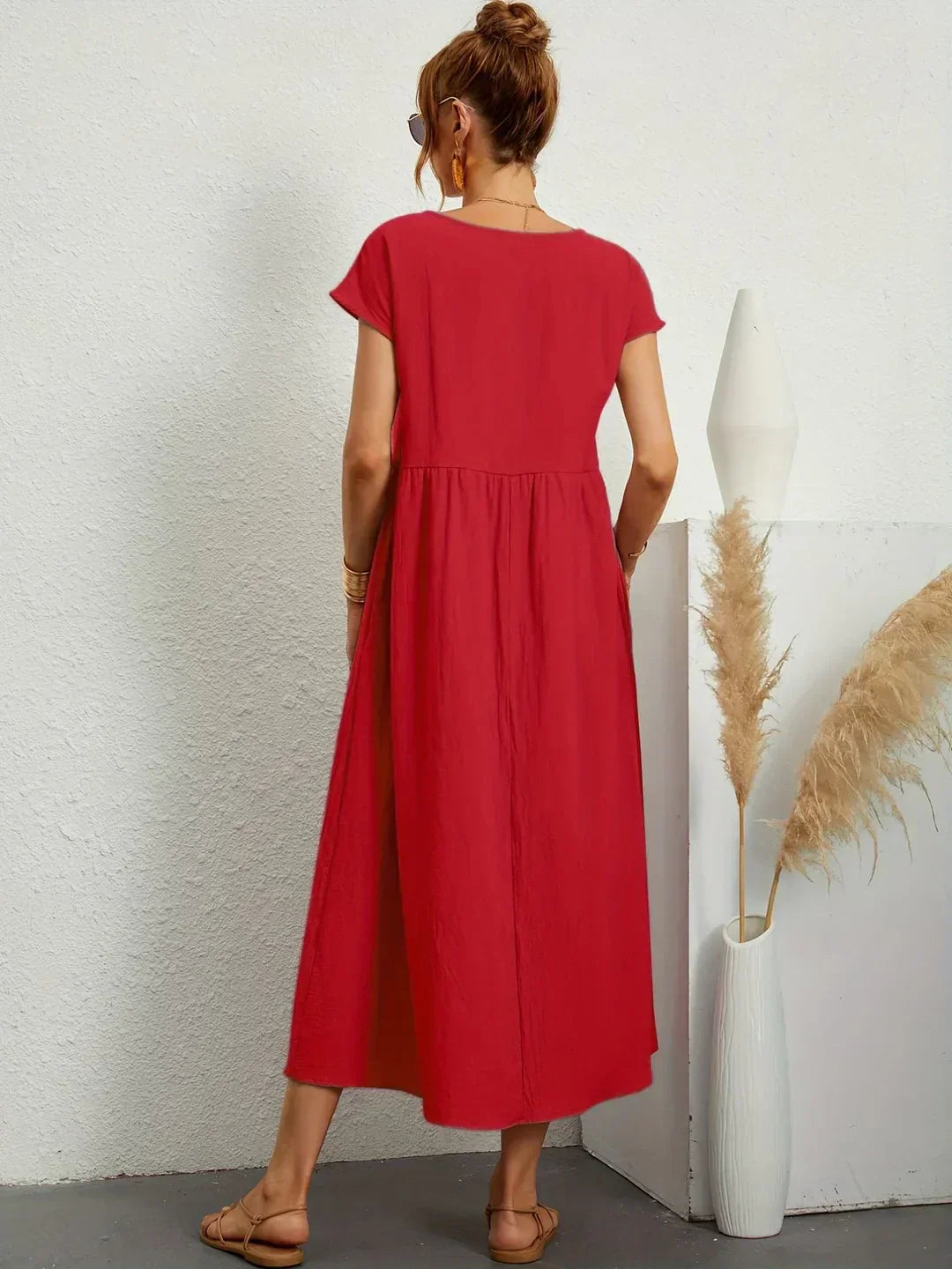 Claire | Relaxed Gathered Midi Dress