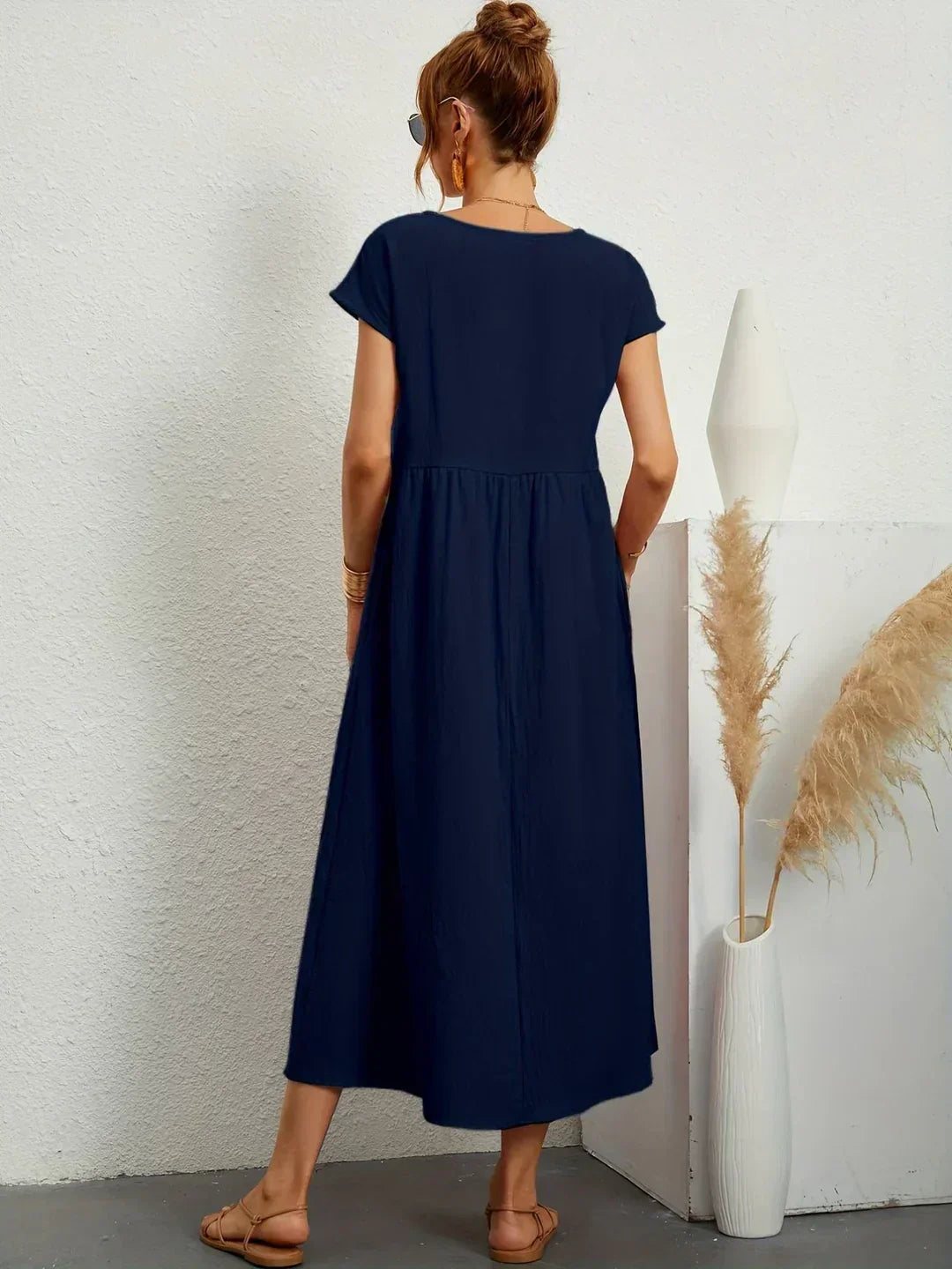 Claire | Relaxed Gathered Midi Dress