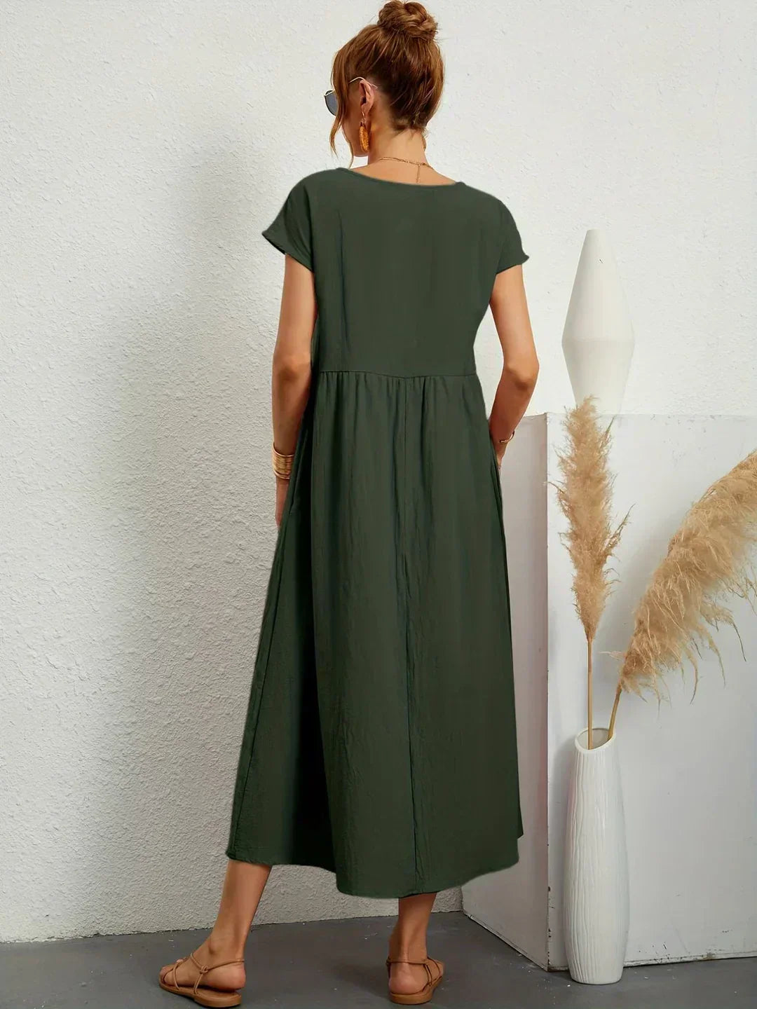 Claire | Relaxed Gathered Midi Dress