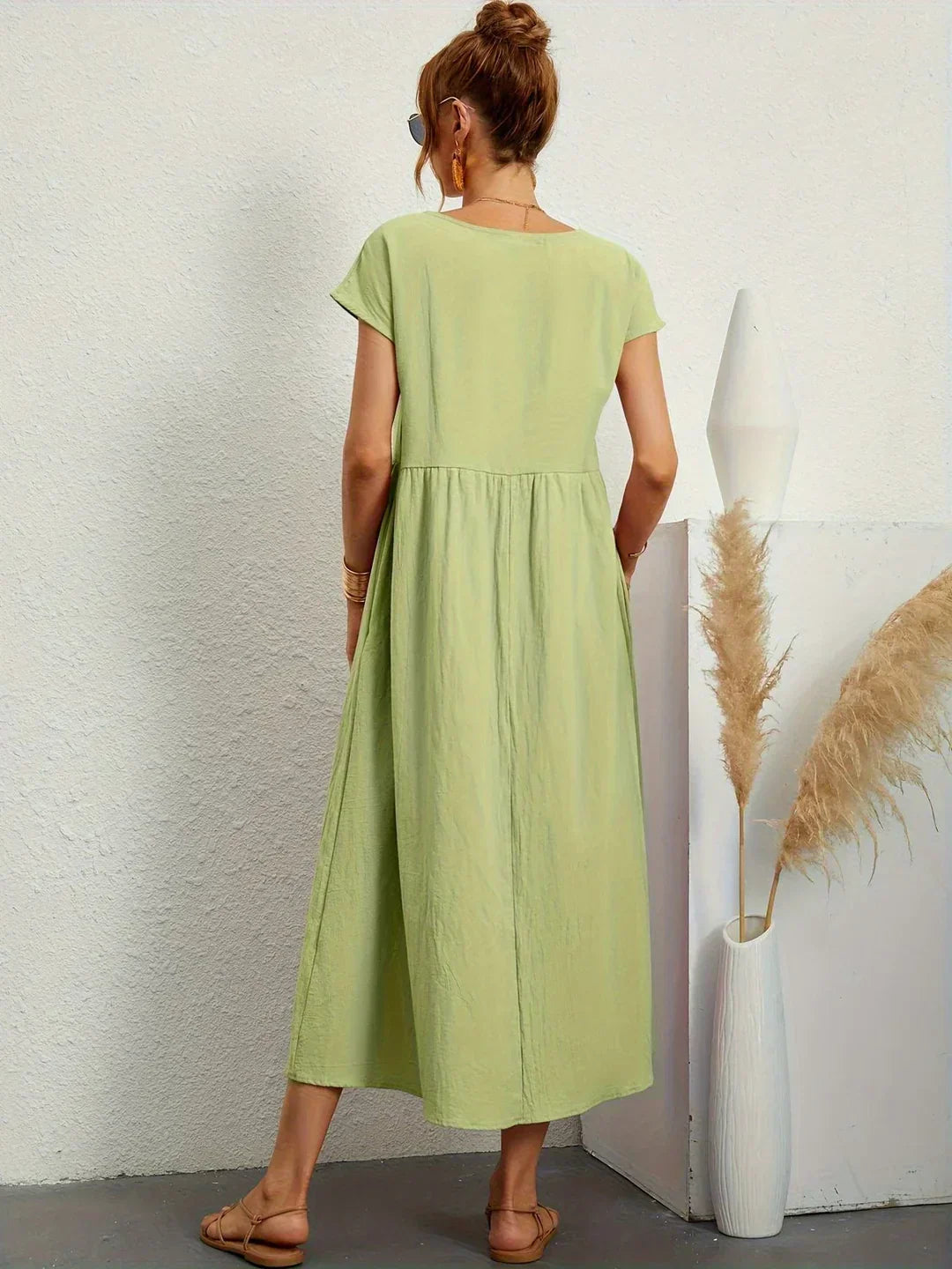 Claire | Relaxed Gathered Midi Dress